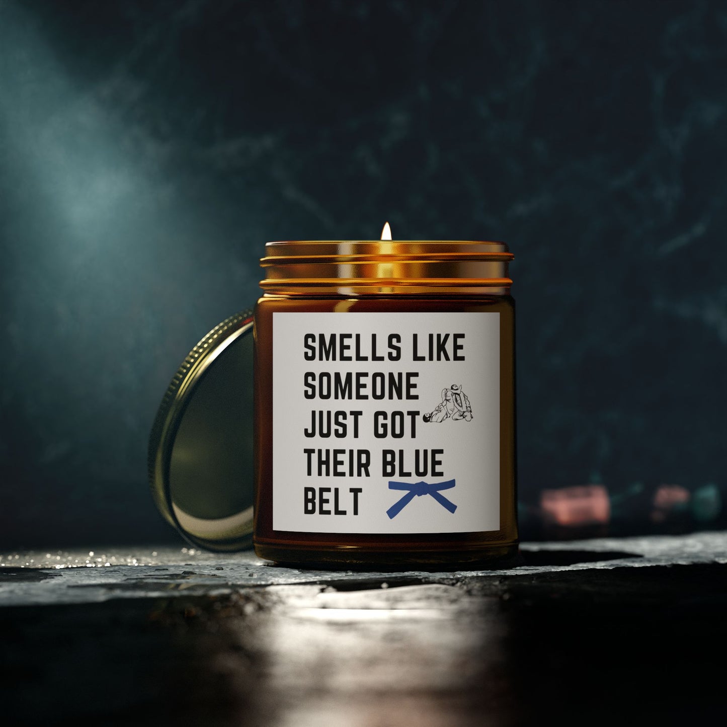 Blue Belt Candle - Smells Like You're About To Get Leg Locked