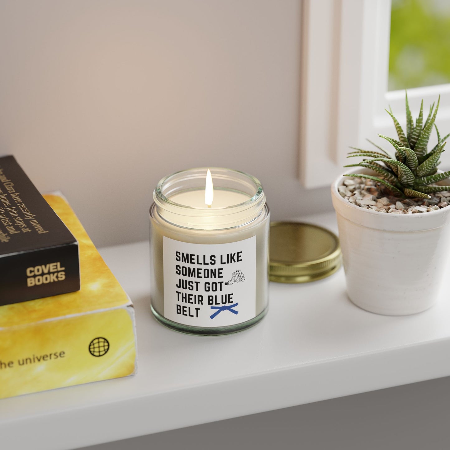 Blue Belt Candle - Smells Like You're About To Get Leg Locked