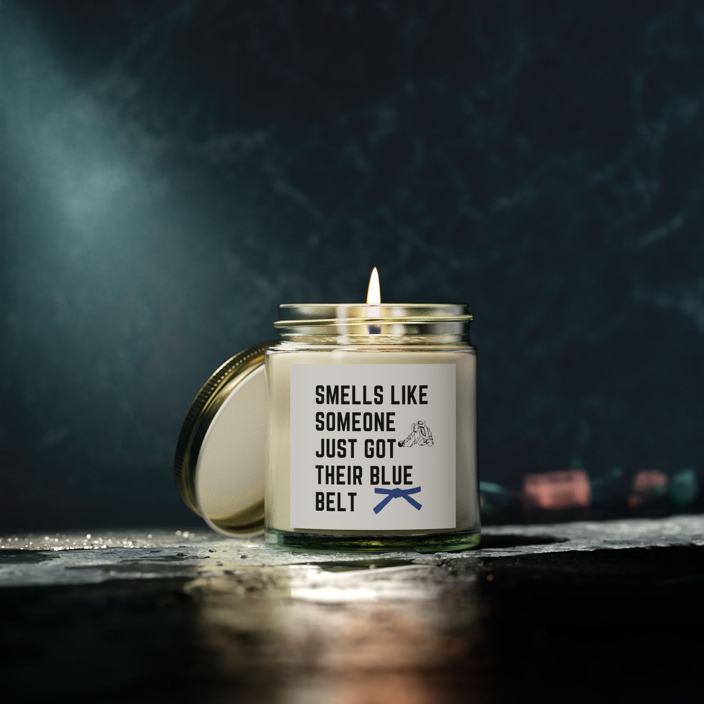 Blue Belt Candle - Smells Like You're About To Get Leg Locked
