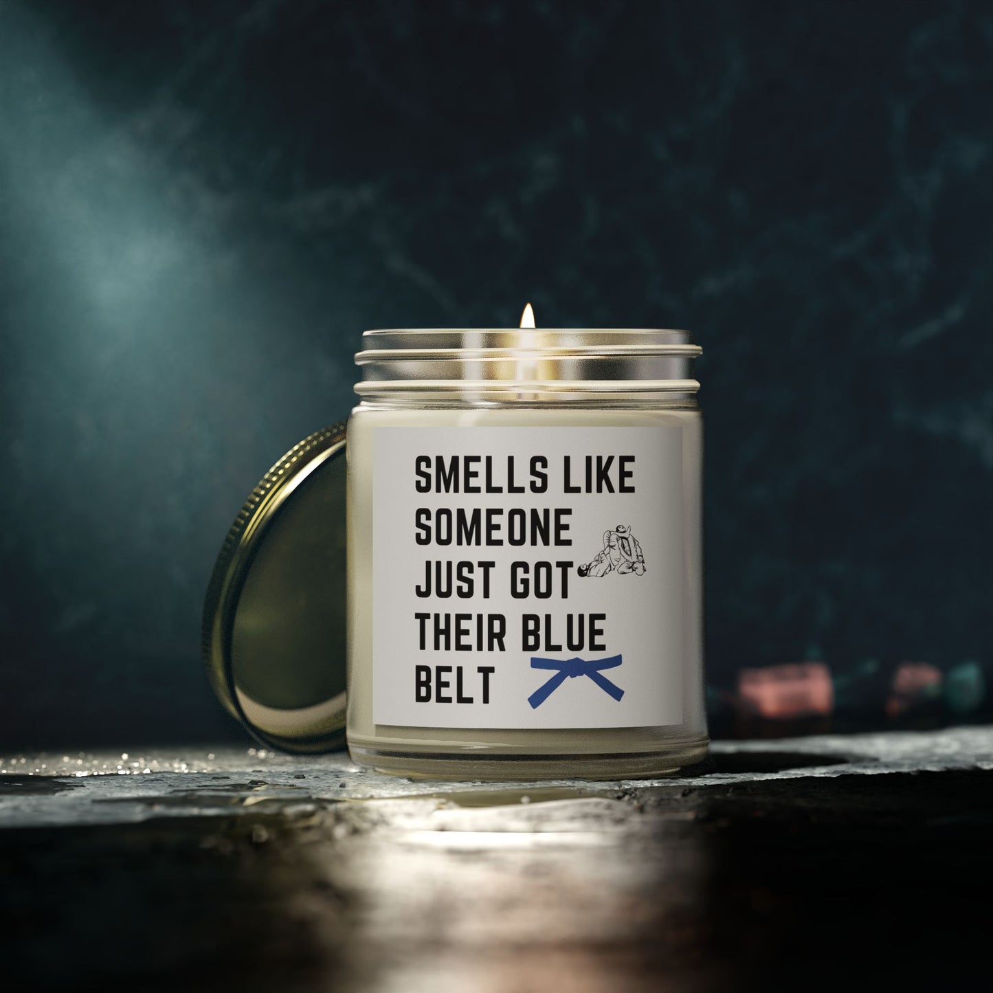 Blue Belt Candle - Smells Like You're About To Get Leg Locked